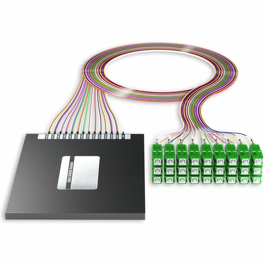 AddOn 24+2 Channel OSP DWDM Mux/Demux C16-C39 with Upgrade and Express Ports, SC/APC Connectors on 40in Single-Mode Pigtails