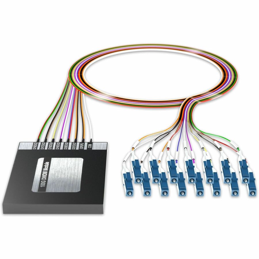 AddOn 12+2 Channel OSP DWDM Mux/Demux C16-C27 with Upgrade and Express Ports, LC/UPC Connectors on 40in Single-Mode Pigtails
