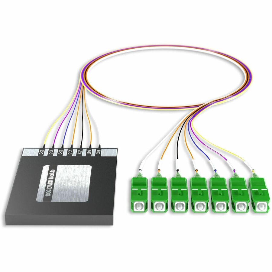 AddOn 4+2 Channel OSP DWDM Mux/Demux C28-C31 with Upgrade and Express Ports, SC/APC Connectors on 40in Single-Mode Pigtails