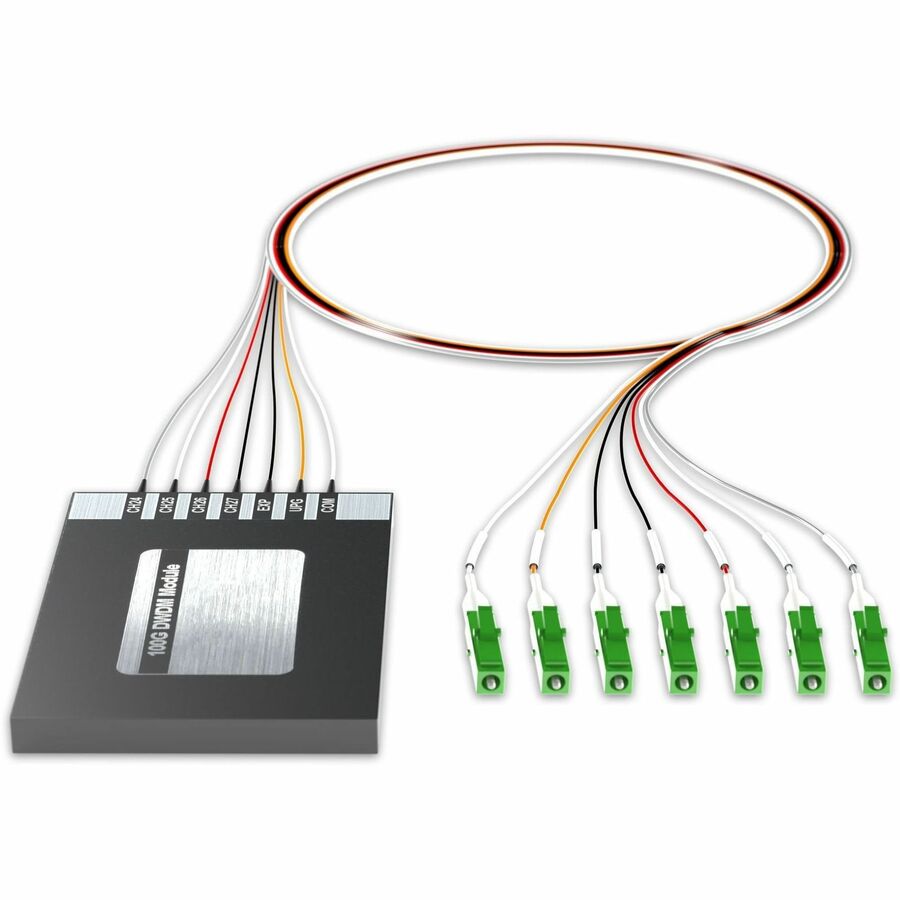 AddOn 4+2 Channel OSP DWDM Mux/Demux C24-C27 with Upgrade and Express Ports, LC/APC Connectors on 40in Single-Mode Pigtails