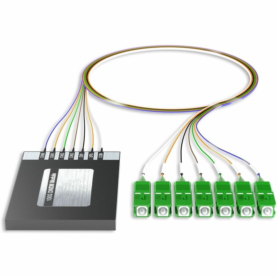 AddOn 4+2 Channel OSP DWDM Mux/Demux C60-C63 with Upgrade and Express Ports, SC/APC Connectors on 40in Single-Mode Pigtails