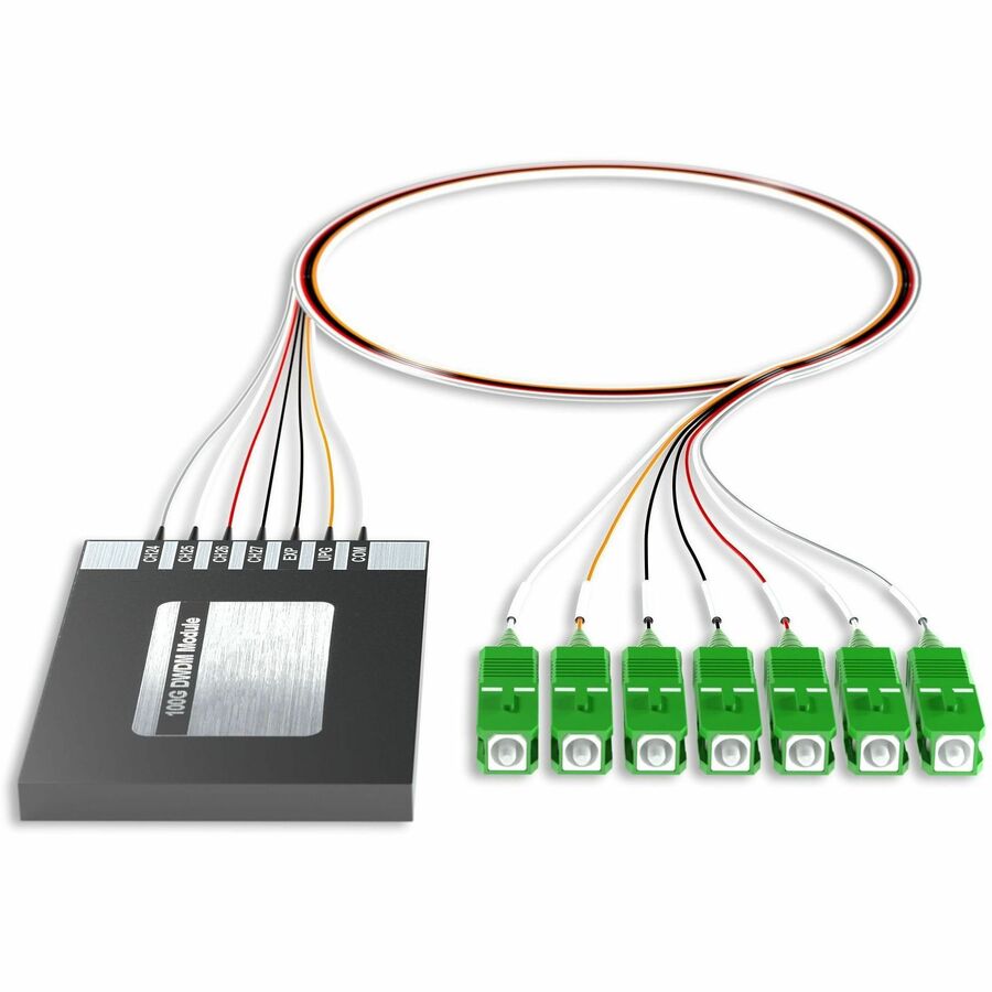 AddOn 4+2 Channel OSP DWDM Mux/Demux C24-C27 with Upgrade and Express Ports, SC/APC Connectors on 40in Single-Mode Pigtails