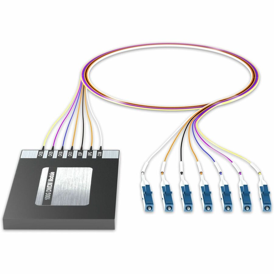 AddOn 4+2 Channel OSP DWDM Mux/Demux C28-C31 with Upgrade and Express Ports, LC/UPC Connectors on 40in Single-Mode Pigtails