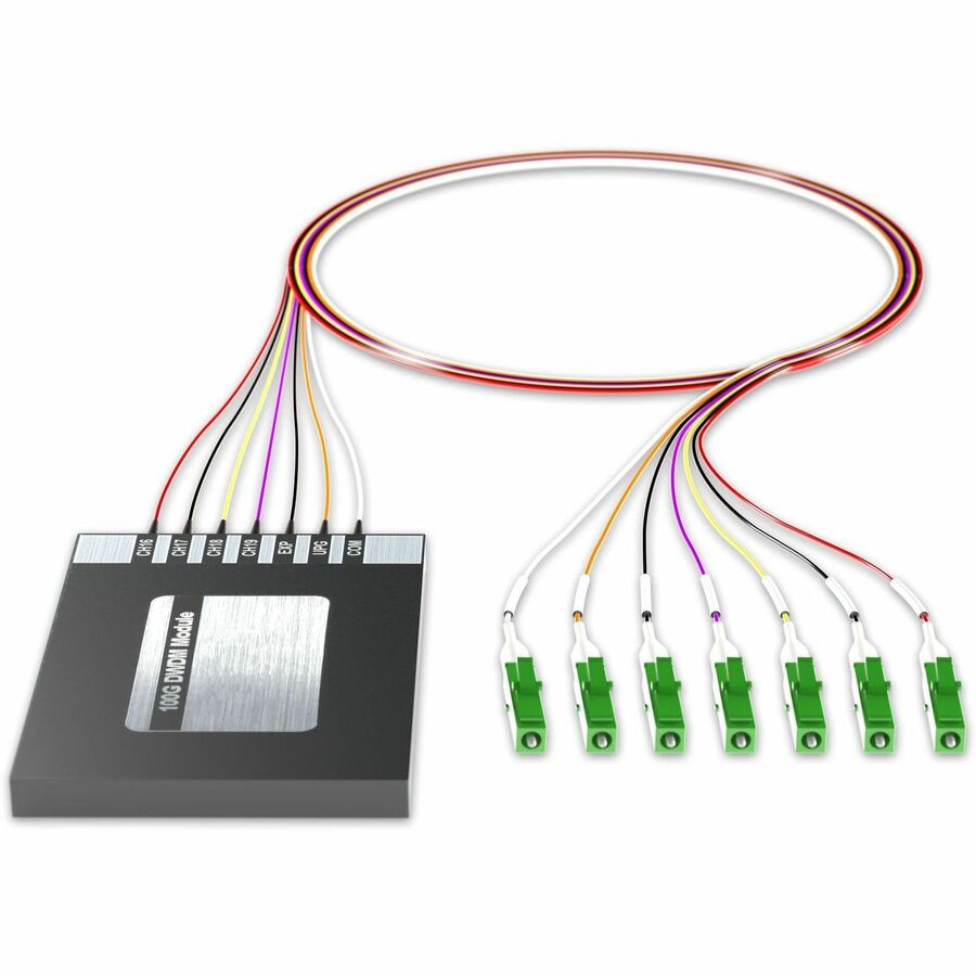 AddOn 4+2 Channel OSP DWDM Mux/Demux C16-C19 with Upgrade and Express Ports, LC/APC Connectors on 40in Single-Mode Pigtails
