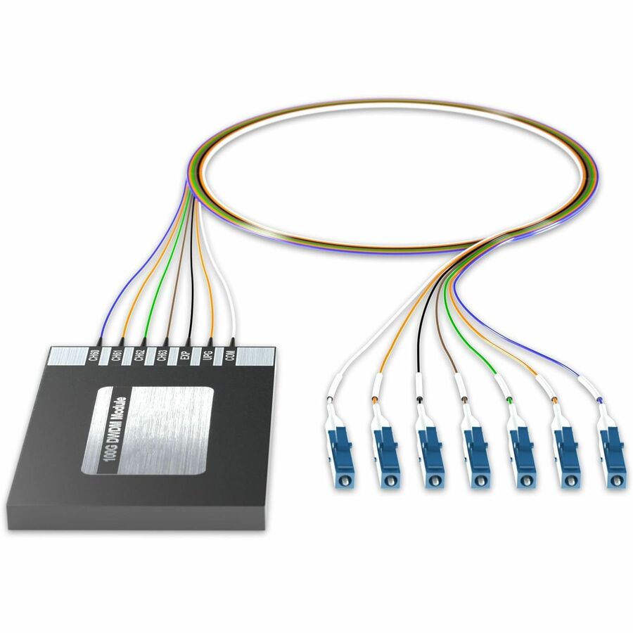 AddOn 4+2 Channel OSP DWDM Mux/Demux C60-C63 with Upgrade and Express Ports, LC/UPC Connectors on 40in Single-Mode Pigtails