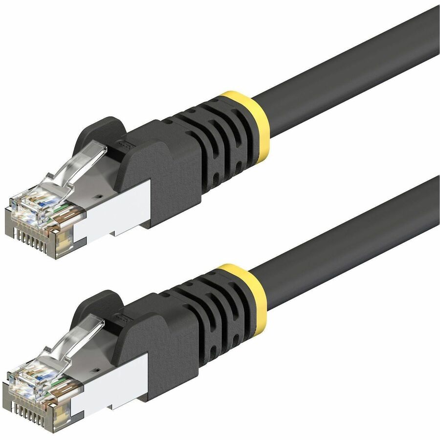 StarTech 14ft Black Cat6A Outdoor Ethernet Cable, Snagless RJ45, S/FTP, 23AWG Bare Copper, Shielded Outdoor Patch Cord, UV Resistant