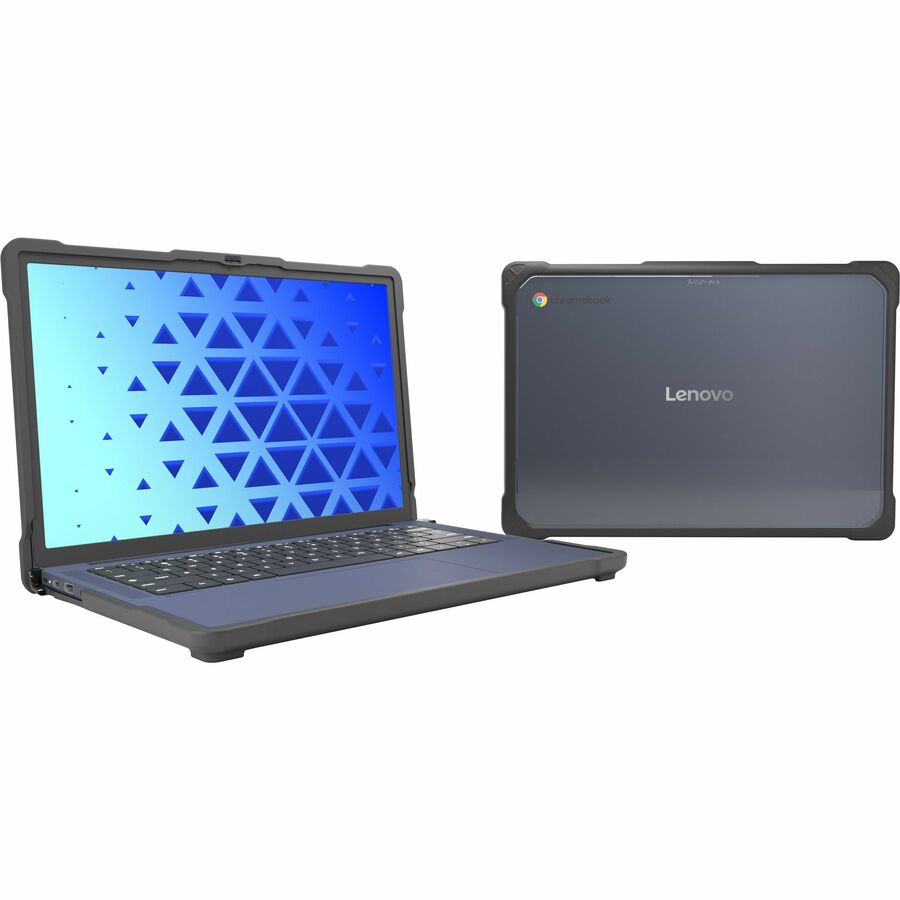 MAXCases Extreme Shell-F4 Slide Chromebook Case for Lenovo 14M Chromebook 14" (Part# 14M8911) (Gray/Clear)