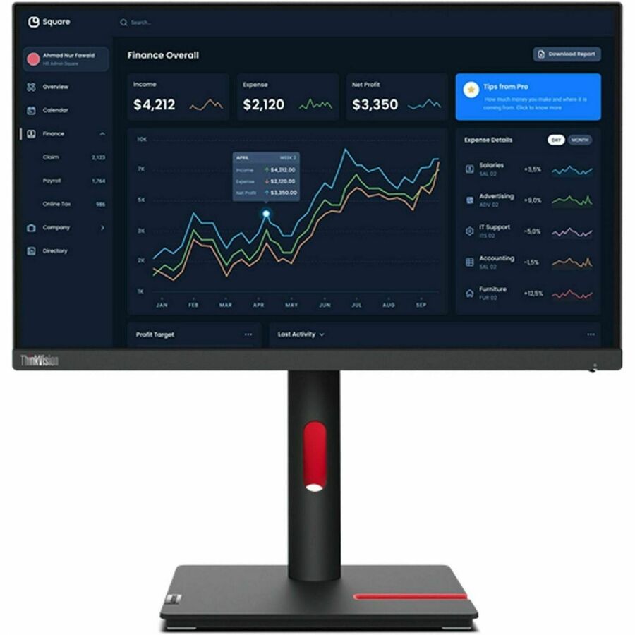 Lenovo DCG - Open Source ThinkVision T22i-30 22" Class Full HD LED Monitor - 16:9 - Raven Black