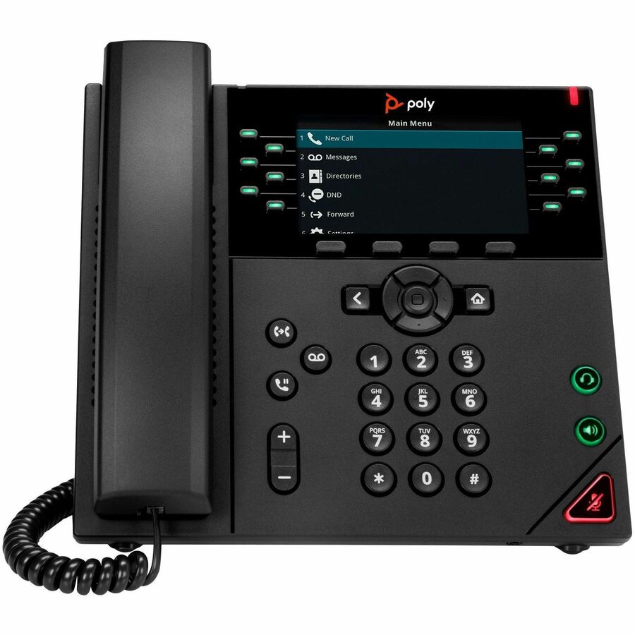 HPI SOURCING - NEW VVX 450 IP Phone - Corded - Corded - Desktop, Wall Mountable - Black