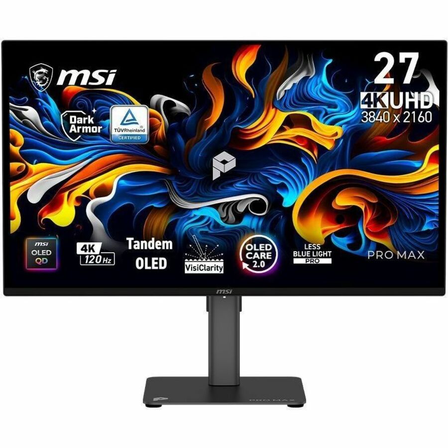 MSI PRO MAX PRO MAX 271UPX12G 27" Class 4K UHD Gaming OLED Monitor - 16:9 - Matte Black
