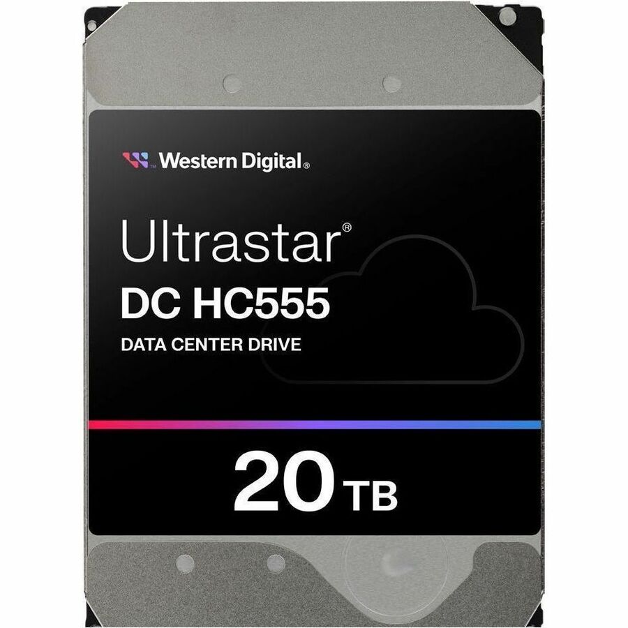 Western Digital Ultrastar DC HC555 WUH722020CL-E604 20 TB Hard Drive - Internal - SATA - Conventional Magnetic Recording (CMR) Method - 3.5" Carrier