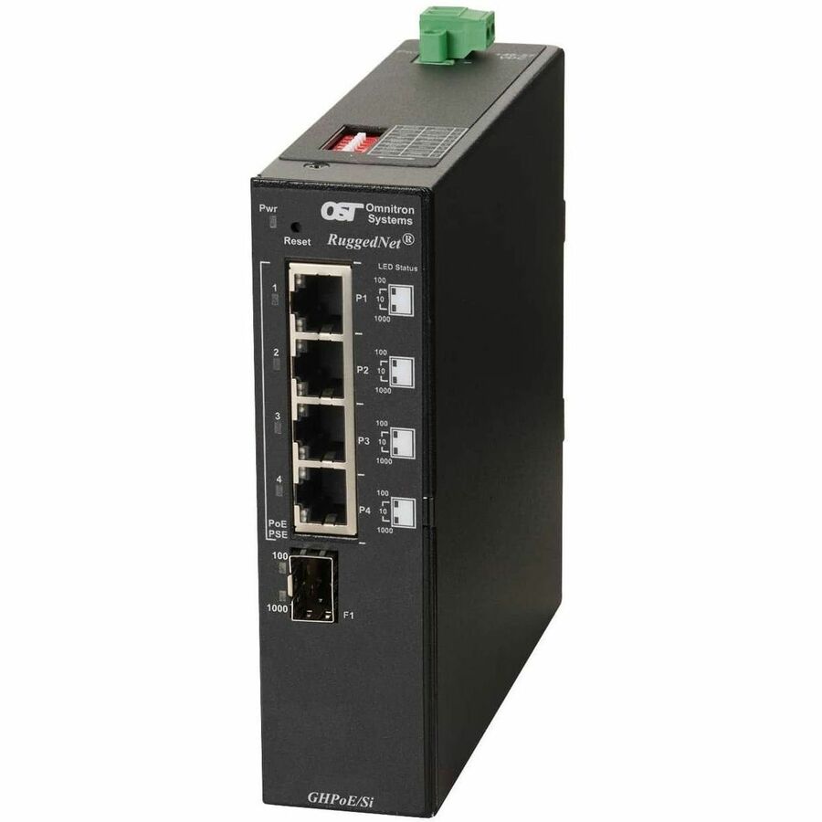 Omnitron Systems Unmanaged Industrial 6-Port 60/100W IEEE 802.3bt Gigabit Switches