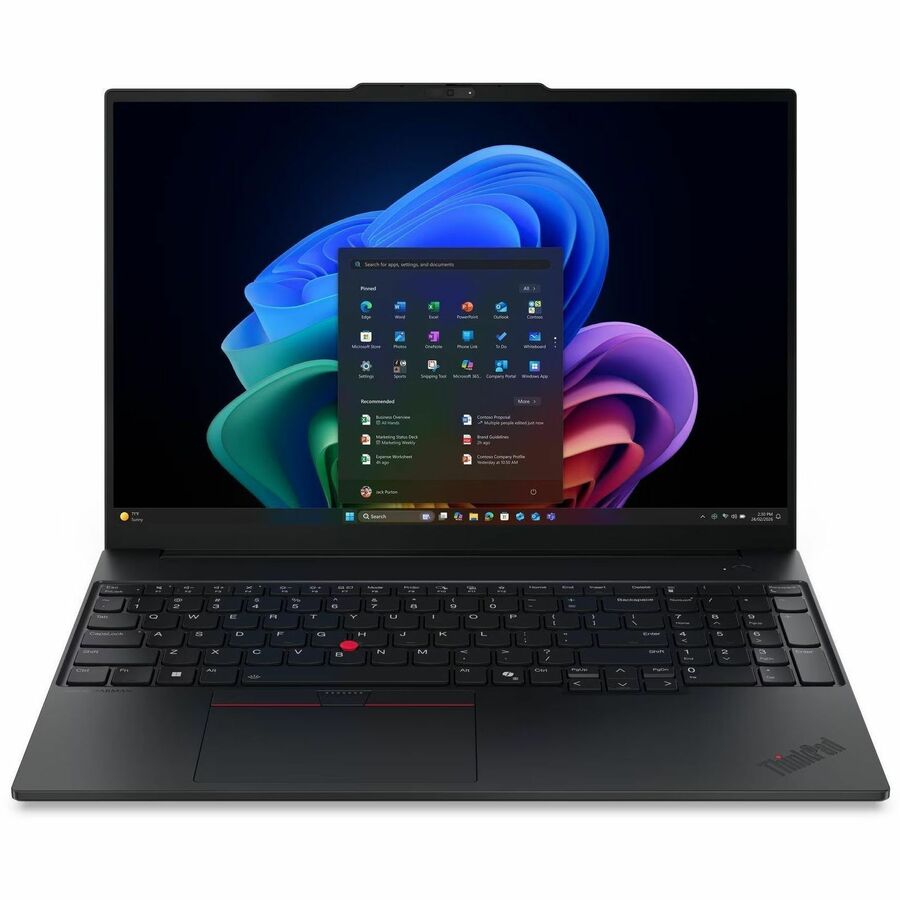 Lenovo ThinkPad E16 Gen 4 21YC003QUS 16" Touchscreen Copilot+ PC Notebook - WUXGA - 120 Hz - Intel Core Ultra 7 Series 3 355 - 32 GB - 1 TB SSD - English Keyboard - Black