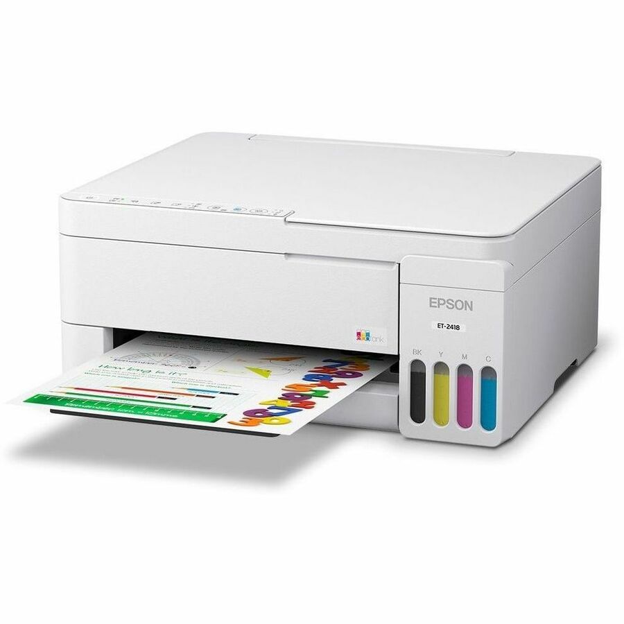 Epson ET-2418 Wired & Wireless EcoTank Inkjet Multifunction Printer - Color