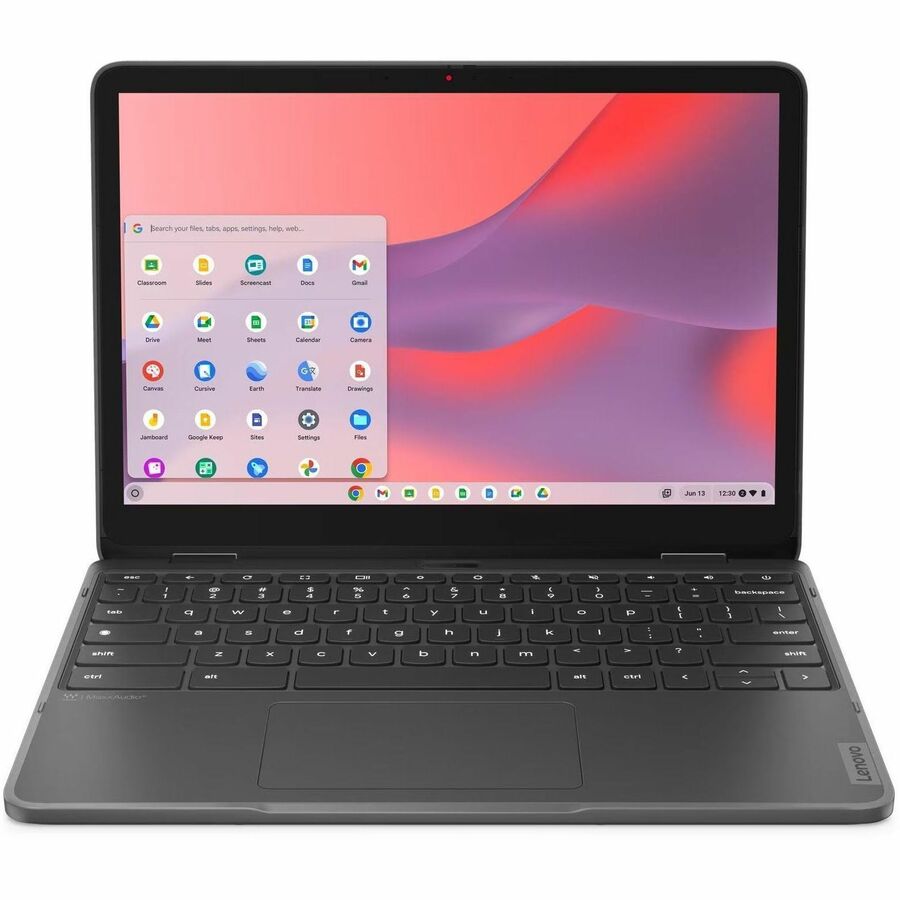 Lenovo 500e Yoga Chromebook Gen 4 82W4003CUS 12.2" Touchscreen Convertible 2 in 1 Chromebook - WUXGA - 60 Hz - Intel N-Series N200 - 8 GB - 64 GB Flash Memory - English Keyboard - Graphite Gray