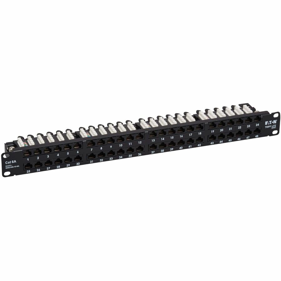 Tripp Lite series 48-Port Cat6a Patch Panel - UTP, 110 Punch Down, RJ45, 1U, TAA