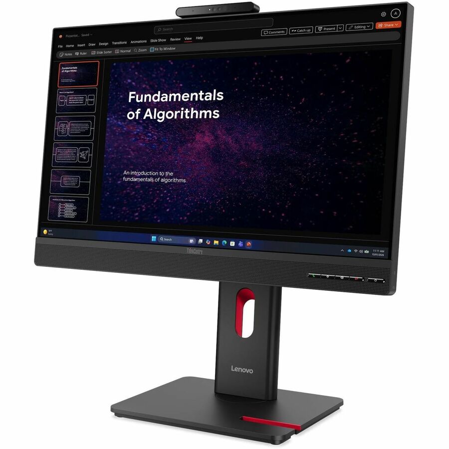 Lenovo ThinkCentre TIO24 Gen6 24" Class Webcam Full HD LED Monitor - 16:9 - Eclipse Black