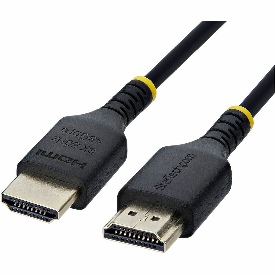 StarTech 50cm (1.6ft) Slim Certified Ultra High Speed HDMI Cable, 8K 60Hz/4K 120Hz, Ultra Slim & Flexible HDMI 2.1 Cable, 8K HDMI Cord