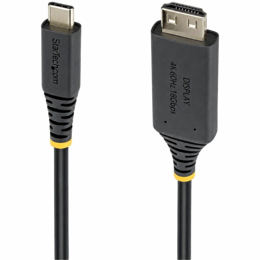 StarTech 3m USB-C to HDMI Adapter Cable with Gripping Connector, 4K 60Hz, HDR, Uni-directional USBC to HDMI Video Converter