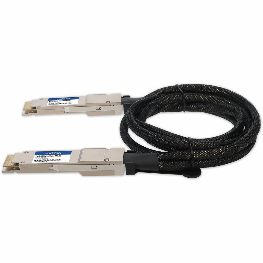 AddOn Mellanox Compatible TAA 400GBase-AEC QSFP-DD to QSFP-DD Active Electrical Cable (AEC, 6m, CMIS 5.2)