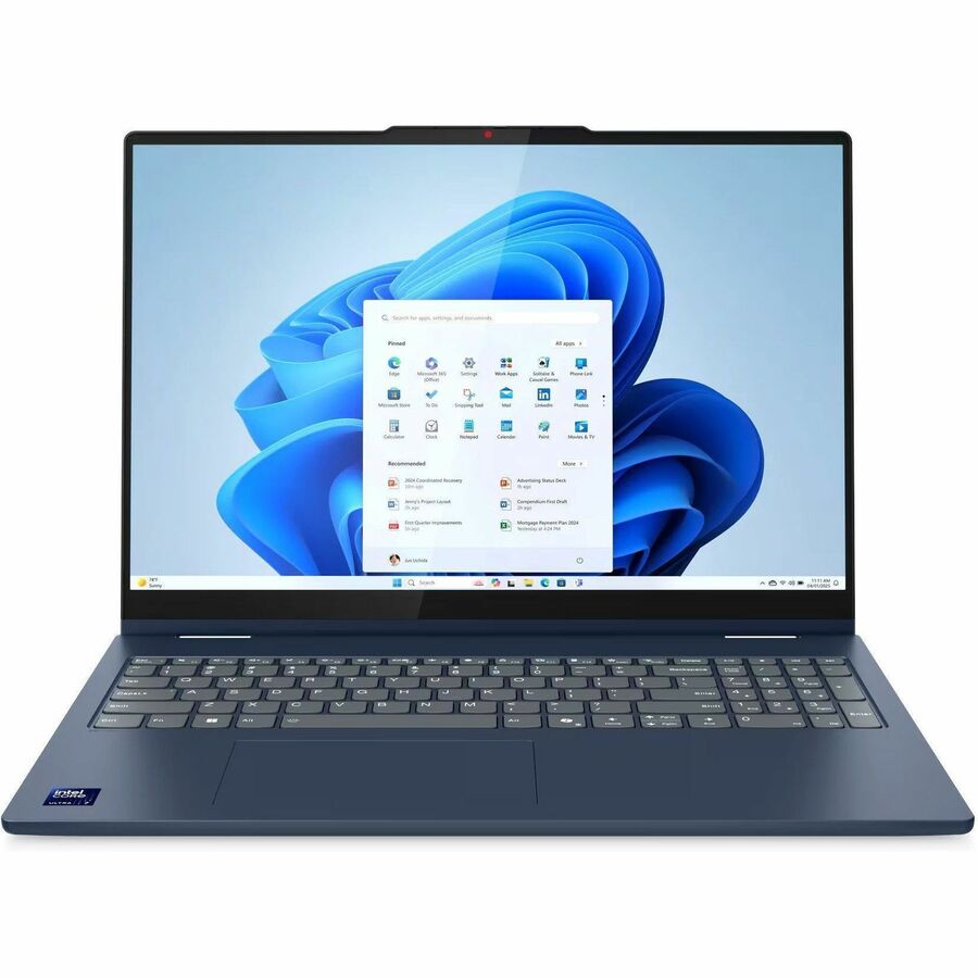 Lenovo IdeaPad 5 16IAL10 83KS001BUS 16" Touchscreen Convertible 2 in 1 Notebook - WUXGA - 60 Hz - Intel Core Ultra 7 Series 2 255U - 32 GB - 1 TB SSD - English Keyboard - Cosmic Blue