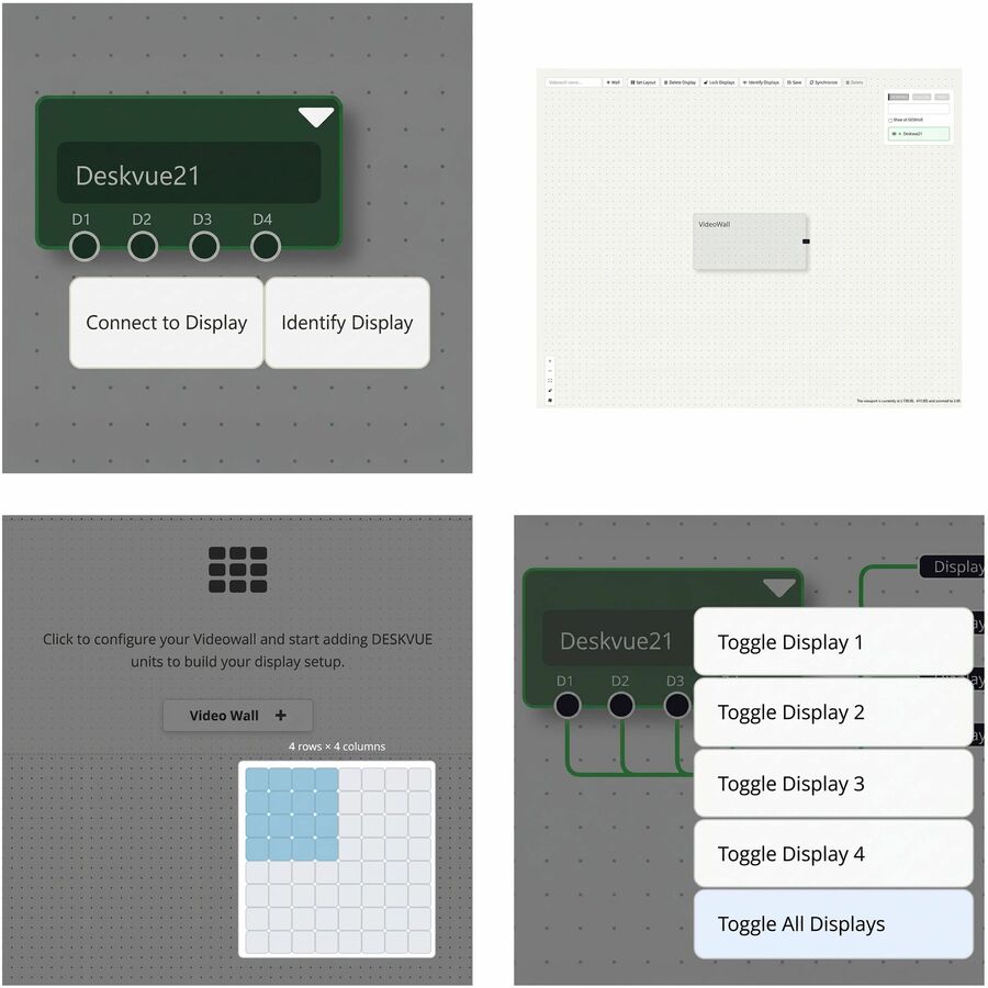 Boxilla Canvas Video Wall Control - License - 4 DESKVUE Receiver - TAA Compliant