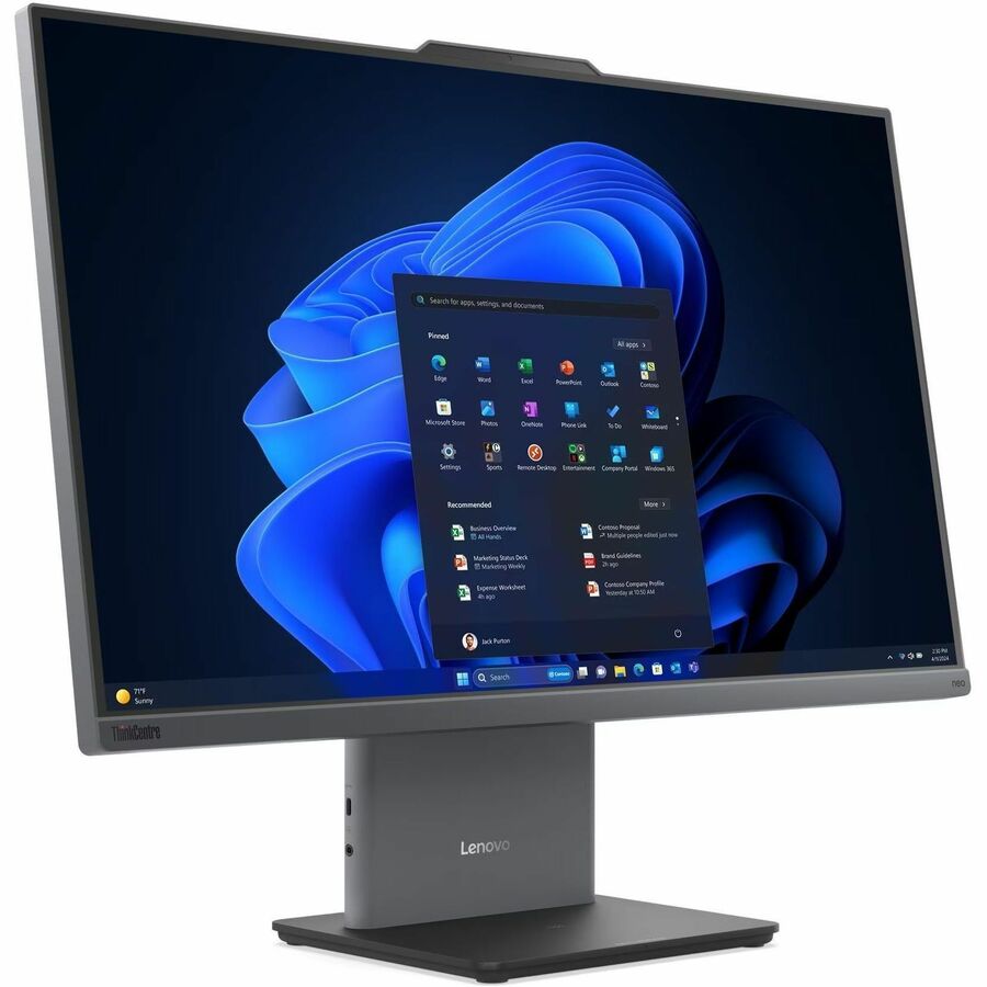 Lenovo ThinkCentre neo 50a 24 Gen 6 LNL 13QH0037US All-in-One Computer - Intel Core Ultra 5 Series 2 226V - 16 GB - 1 TB PCI Express 4.0 SSD - 23.8" Full HD - Desktop - Luna Gray