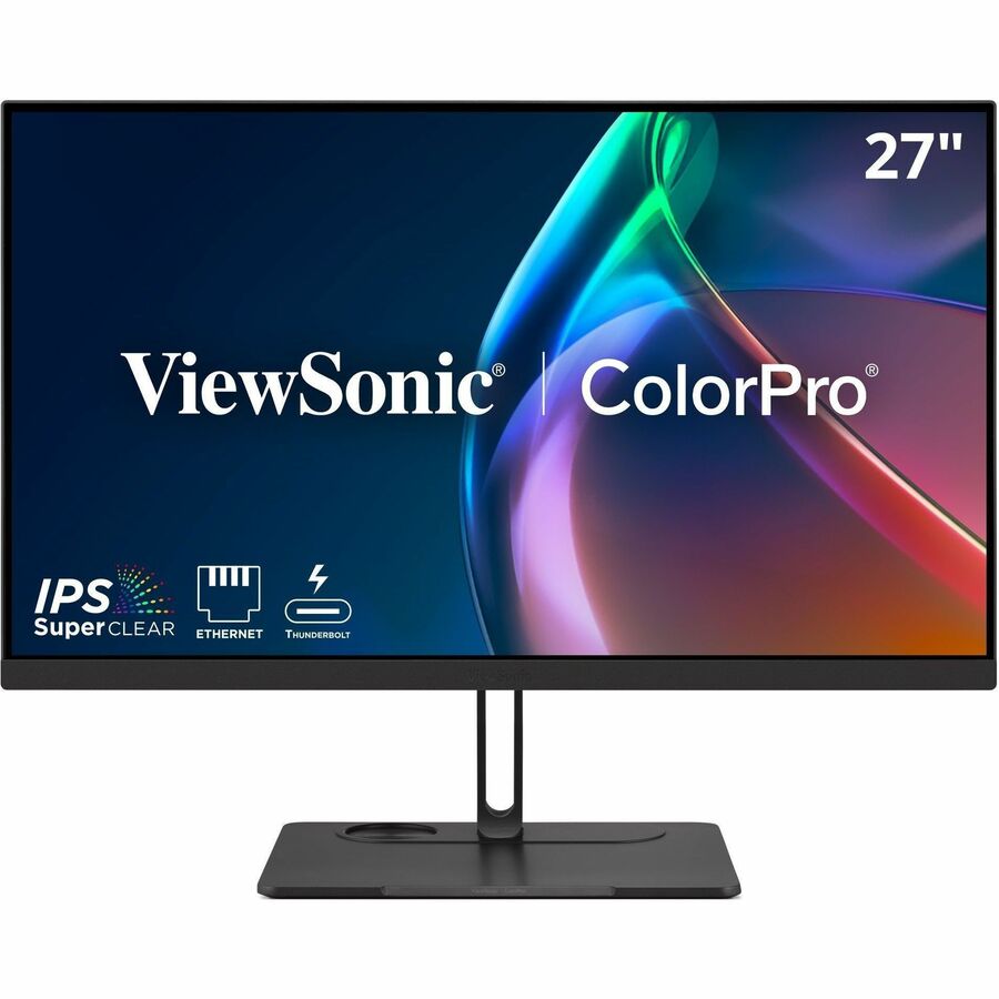 ViewSonic VP2776T-2K 27 Inch 1440p ColorPro Monitor, IPS Display with 100W Thunderbolt USB-C, RJ45, DaisyChain, 100% sRGB, HDR400 Pantone Validated for Mac and PC, Advanced Ergonomics