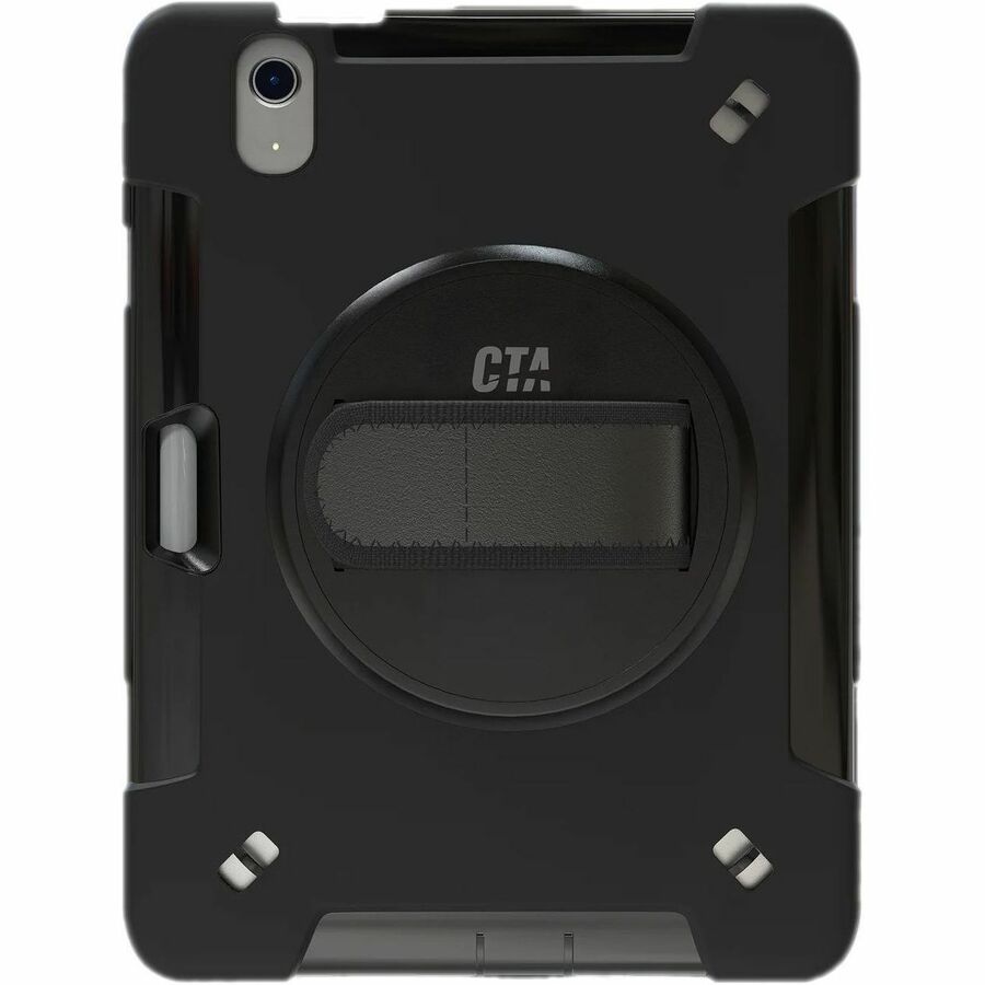 CTA Digital Rugged Carrying Case for 10.9" to 11" Apple, Samsung iPad (10th Generation), iPad (11th Generation) Tablet - Black