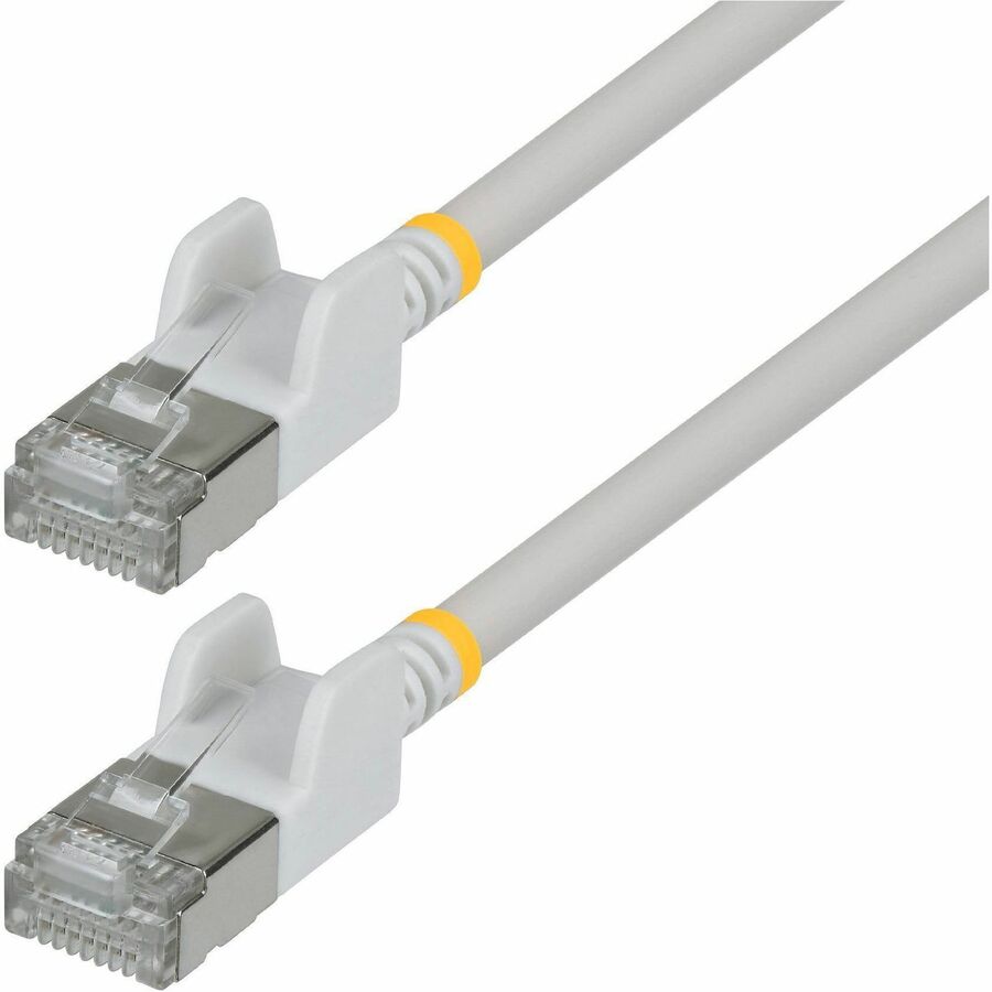 StarTech 5ft White Ultra Slim Cat6A Ethernet Cable, Snagless, FTP, Bare Copper Wire, 34AWG Slim RJ45 Patch Cord