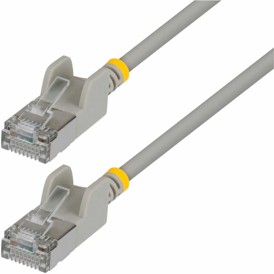 StarTech 4ft Gray Ultra Slim Cat6A Ethernet Cable, Snagless, FTP, Bare Copper Wire, 34AWG Slim RJ45 Patch Cord