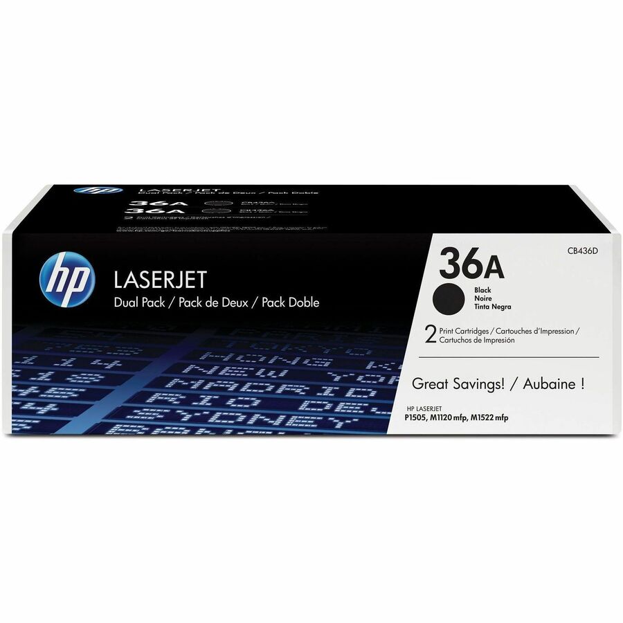 HPI SOURCING - NEW 36A (CB436D) Original Laser Toner Cartridge - Dual Pack - Black - 2 / Carton