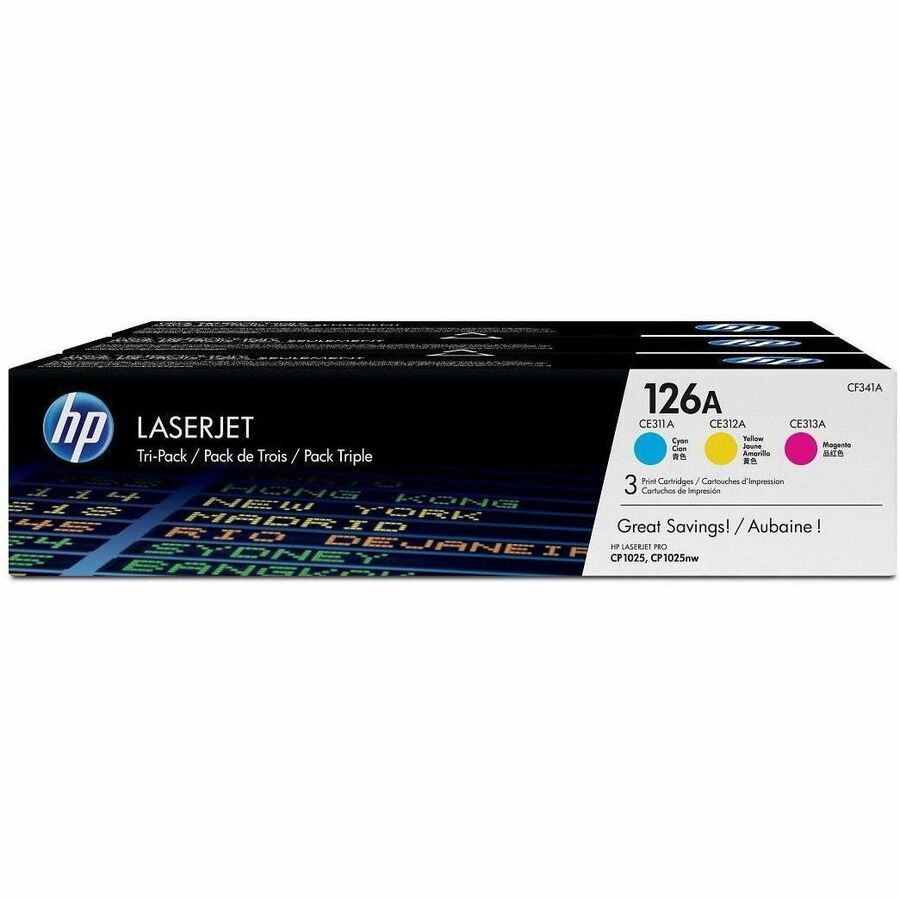 HPI SOURCING - NEW 126A (CF341A) Original Laser Toner Cartridge - Tri-pack - Assorted - 3 / Carton