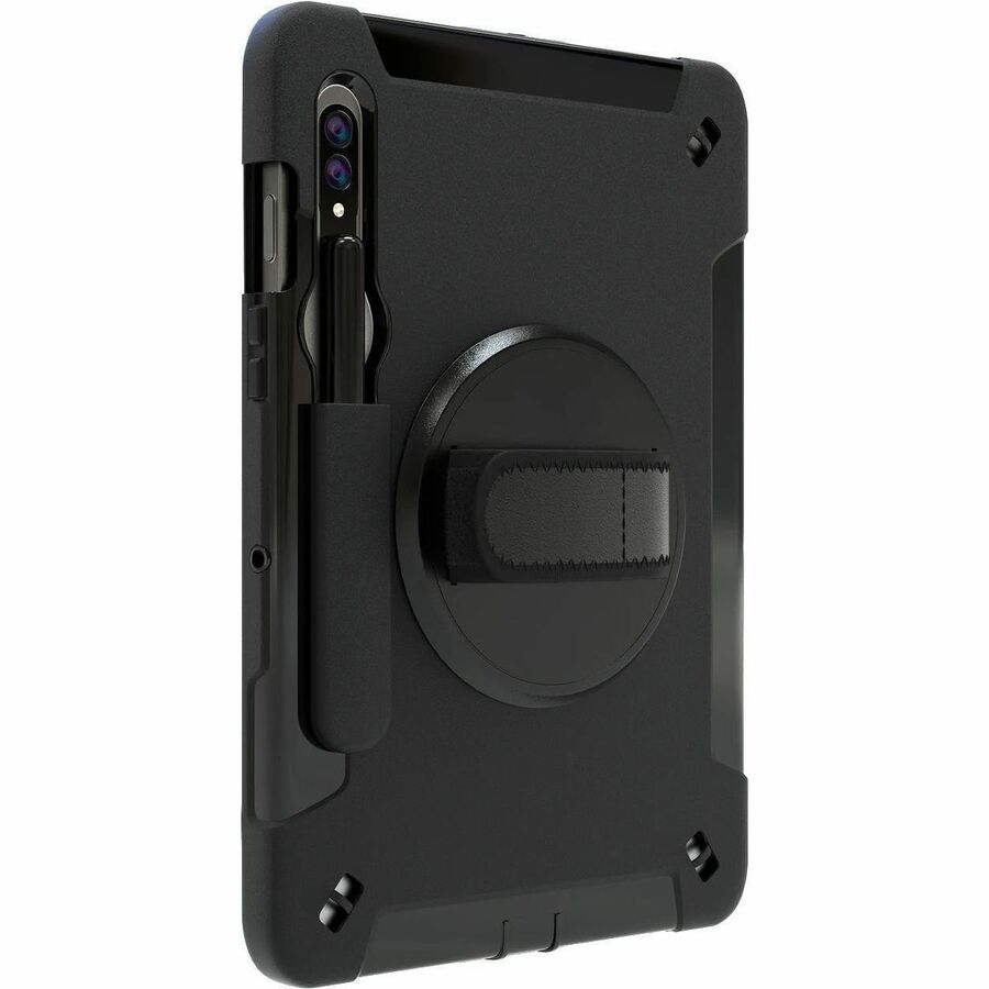 CTA Digital Rugged Carrying Case for 11" Samsung Galaxy Tab S7, Galaxy Tab S7 FE, Galaxy Tab S7+, Galaxy Tab S8, Galaxy Tab S8+ Tablet - Black