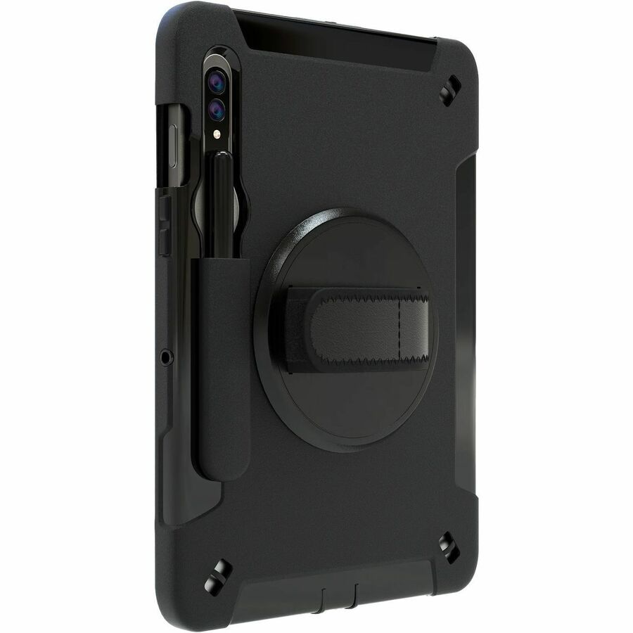 CTA Digital Rugged Carrying Case for 11" Samsung Galaxy Tab S7+, Galaxy Tab S8+, Galaxy Tab S7 FE Tablet - Black
