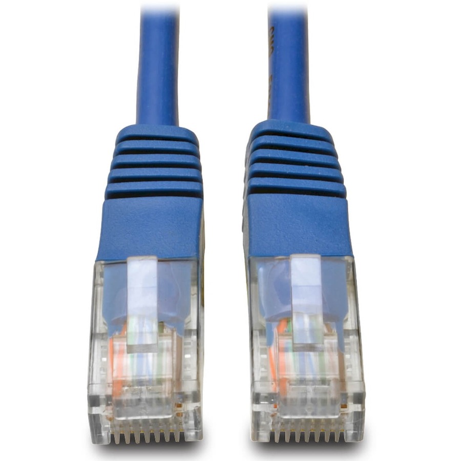 Eaton Tripp Lite Series Cat5e 350 MHz Molded (UTP) Ethernet Cable (RJ45 M/M), PoE - Blue, 1 ft. (0.31 m)