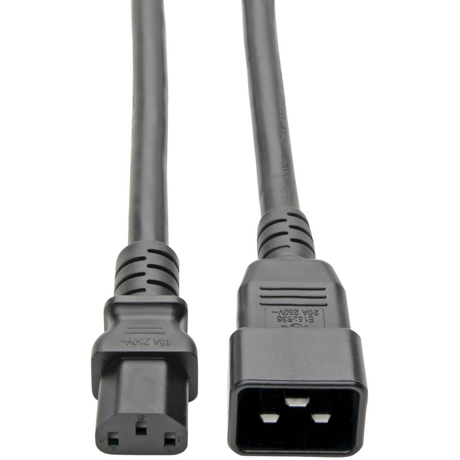 Tripp Lite by Eaton C20 to C13 Power Cord for Computer - Heavy-Duty 15A 100-250V 14 AWG 7 ft. (2.13 m) Black