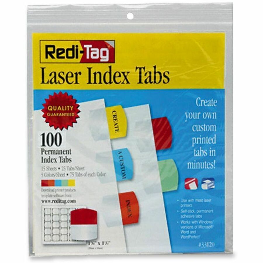 Redi-Tag Laser Printable Index Tabs