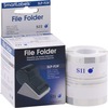 SLP-FLB File Folder Labels, 9/16 in x 3-7/16 in,White/Blue, 130 Labels/Roll, 2 Rolls/Box