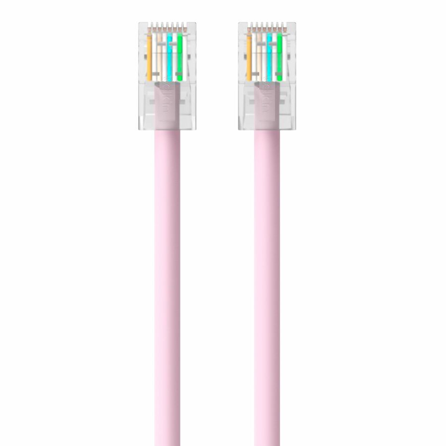 Belkin Cat5e Patch Cable - RJ-45 Male Network - RJ-45 Male Network - 7ft - Pink