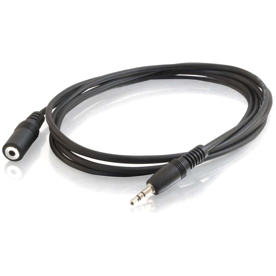 C2G 6ft 3.5mm Stereo Extension Cable - M/F - Mini-phone Male - Mini-phone Female Audio - 6ft - Black