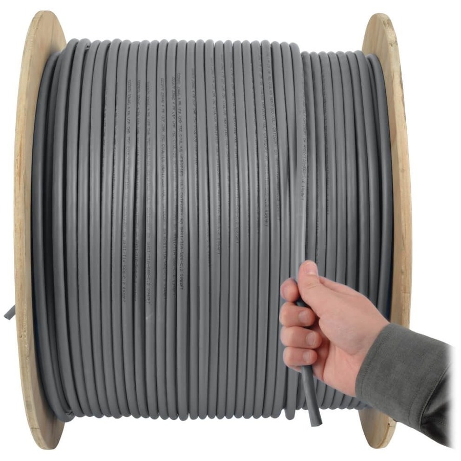 Tripp Lite by Eaton Cat5e 350 MHz Stranded-Core (UTP) PVC Bulk Ethernet Cable - Gray 1000 ft. (304.8 m) TAA