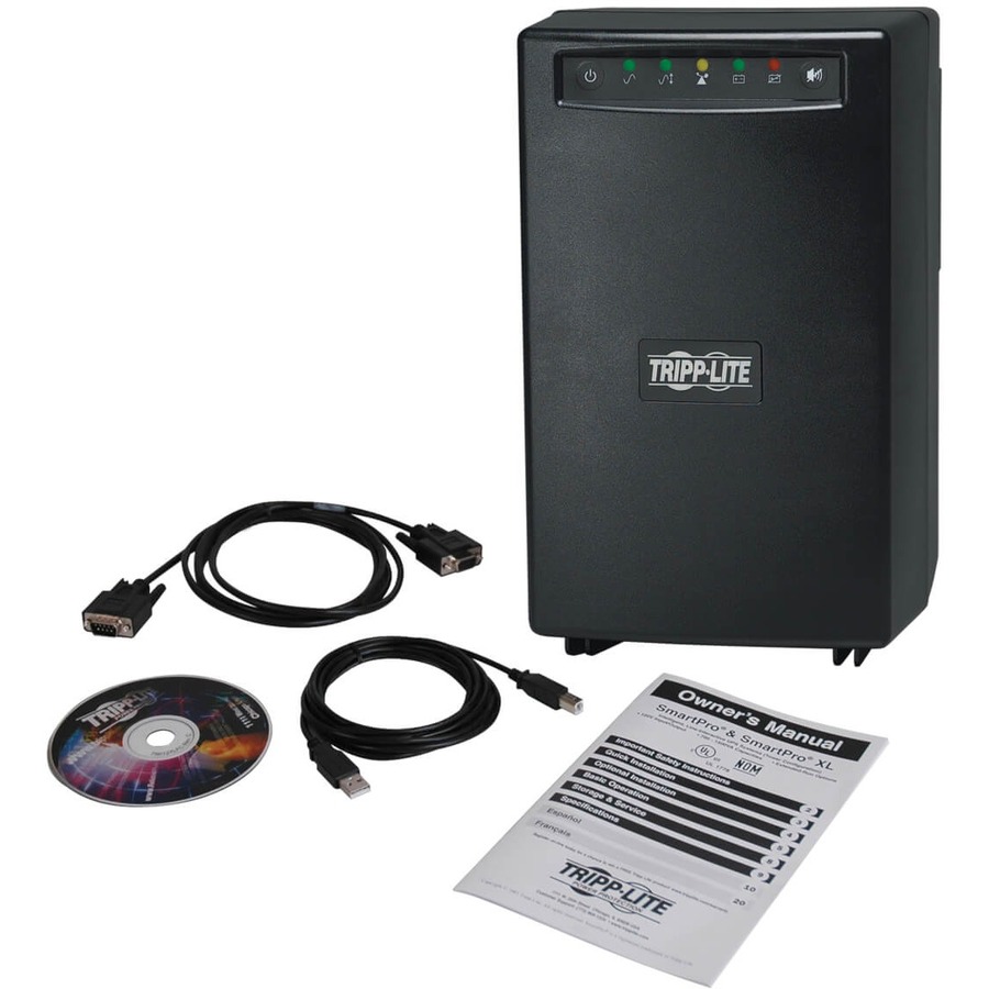 Tripp Lite by Eaton UPS Smart 1500VA 980W Tower Battery Back Up AVR 120V USB DB9 SNMP for Servers