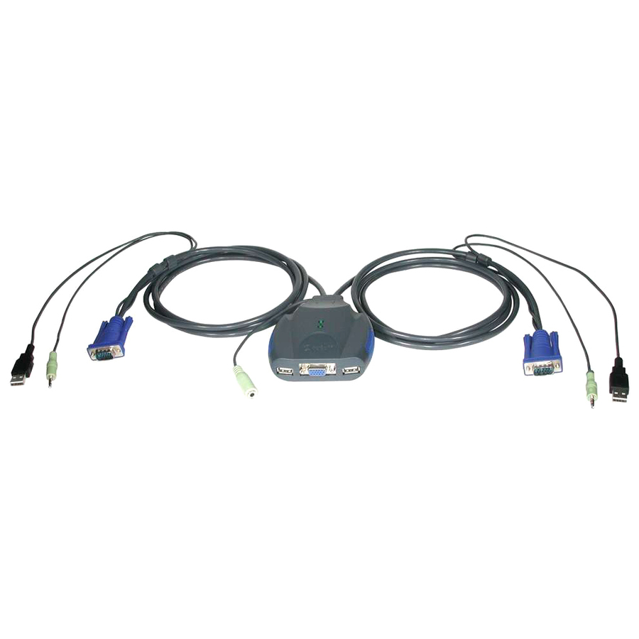 C2G TruLink 2-Port VGA and USB Micro KVM with Audio