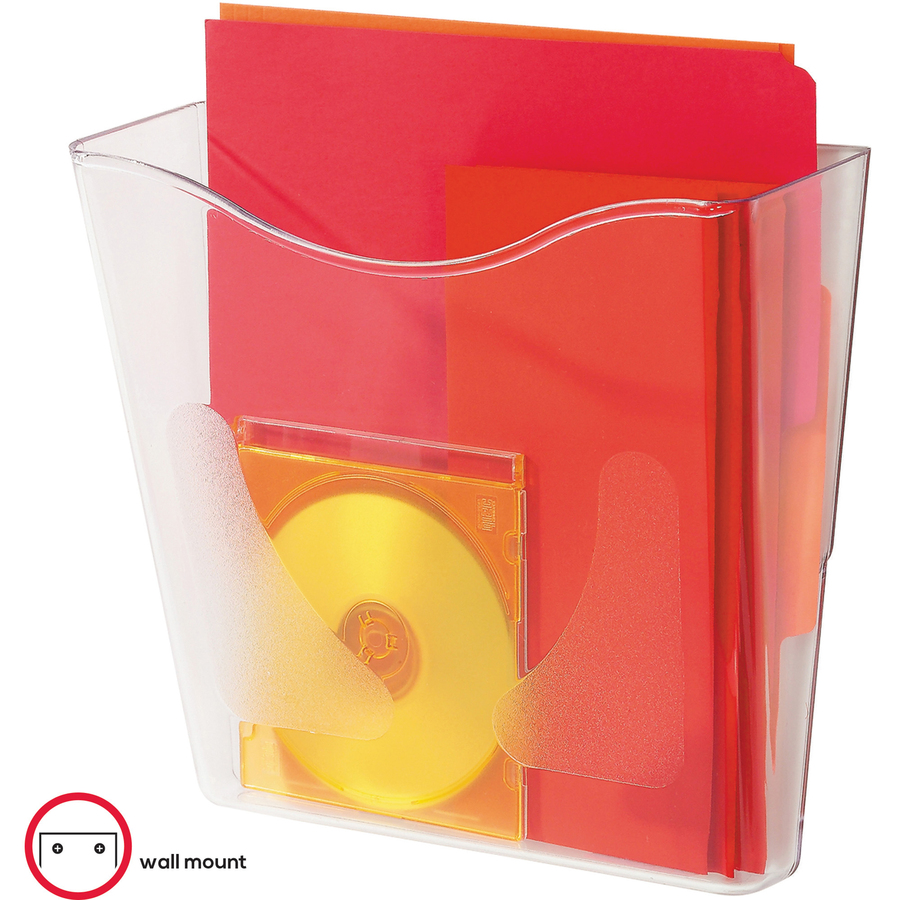 Deflecto Euro-Style DocuPocket - 1 Pocket(s) - 10" Height x 10.9" Width x 10.3" Depth - Clear - Plastic - 1 Each