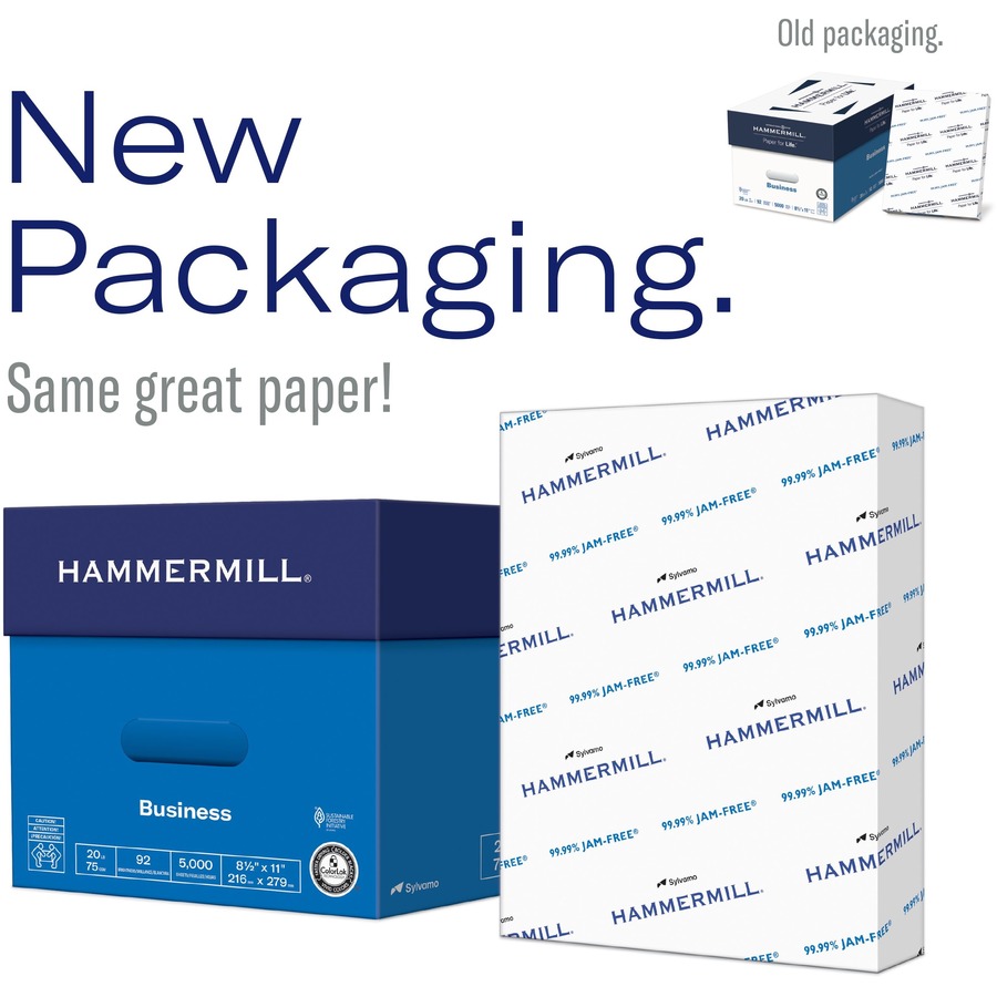 Hammermill 3-Hole Punched Copy & Multipurpose Paper - 92 Brightness - Letter - 8 1/2" x 11" - 20 lb Basis Weight - 500 Sheet - Copy & Multi-use White Paper - HAM105031