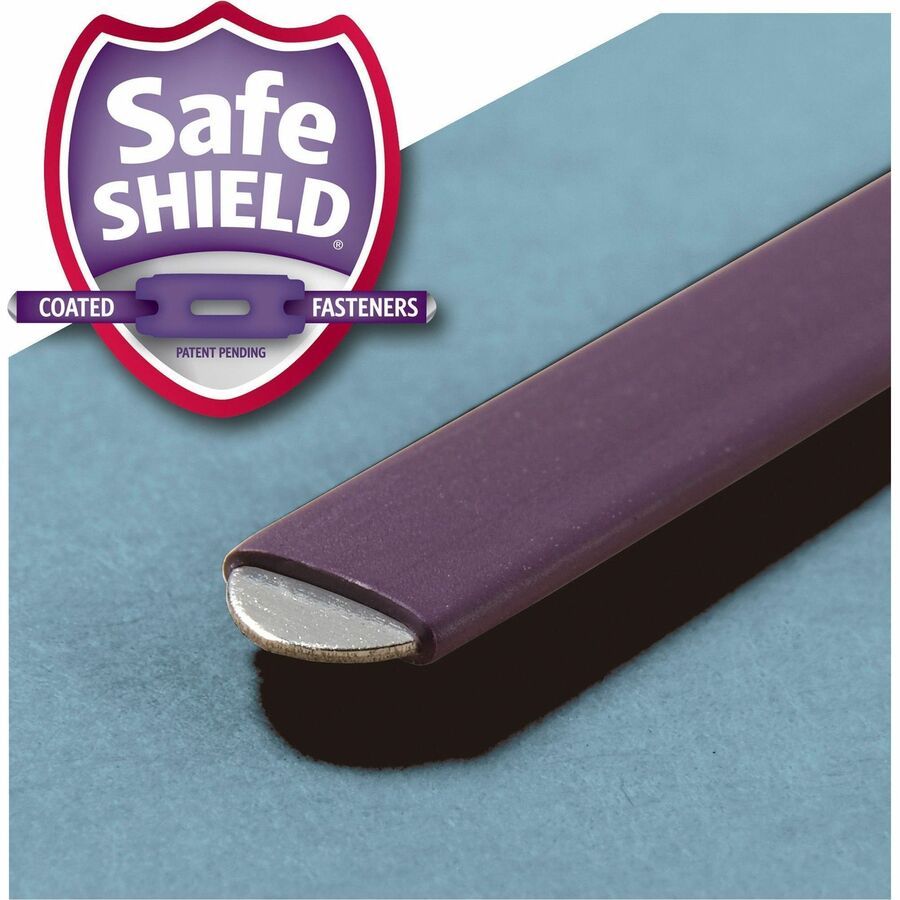 Smead SafeSHIELD 2/5 Tab Cut Legal Recycled Classification Folder - 8 1/2" x 14" - 2" Expansion - 2 x 2S Fastener(s) - 2" Fastener Capacity for Folder - Top Tab Location - Right of Center Tab Position - 2 Divider(s) - Pressboard - Blue - 100% Recycled - 1 - Pressboard Classification Folders - SMD19030