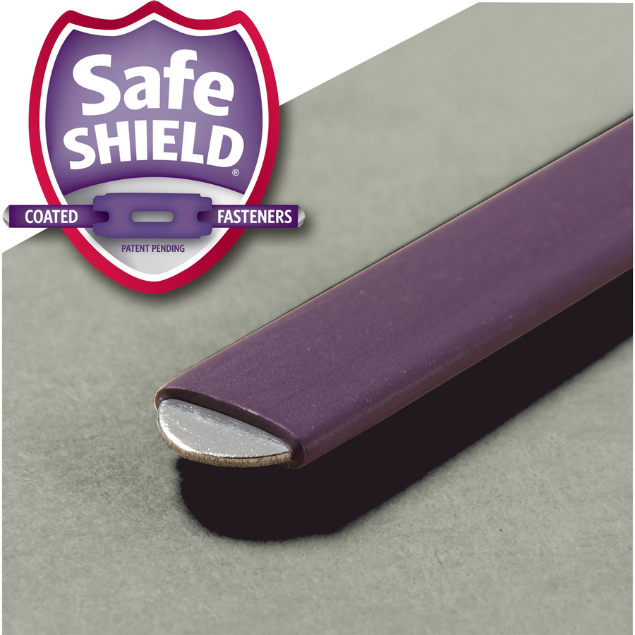 Smead SafeSHIELD 2/5 Tab Cut Legal Recycled Classification Folder - 8 1/2" x 14" - 3" Expansion - 2 x 2S Fastener(s) - 2" Fastener Capacity for Folder - Top Tab Location - Right of Center Tab Position - 3 Divider(s) - Pressboard - Gray, Green - 100% Recyc = SMD19091