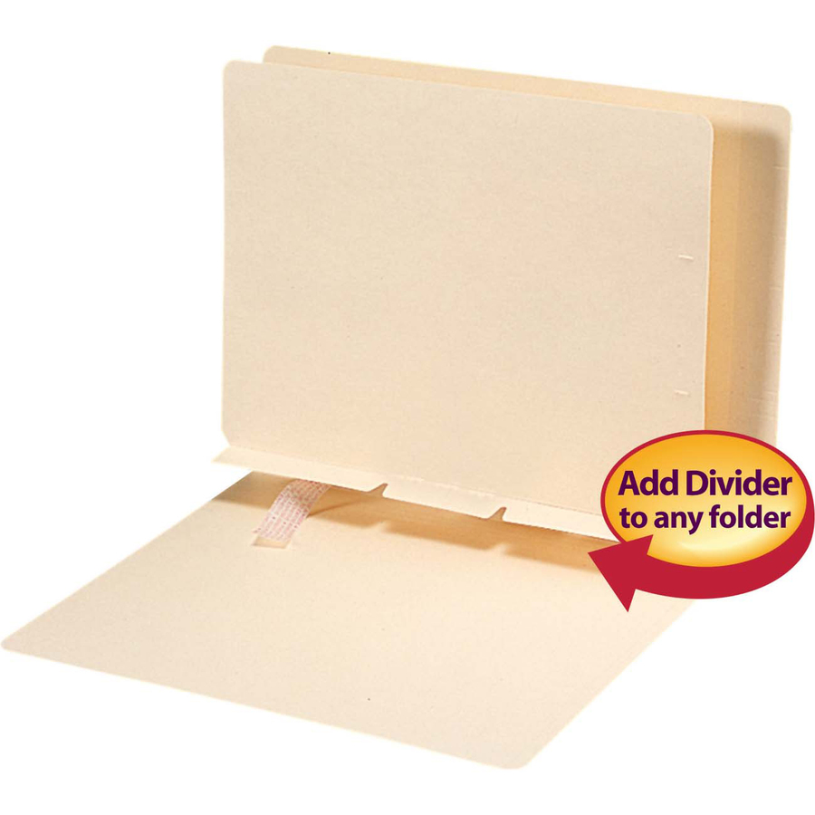 Smead Self-Adhesive Folder Dividers - For Letter 8 1/2" x 11" Sheet - Manila - Manila - 100 / Pack = SMD68021