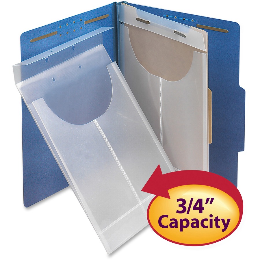 Smead Letter, Legal File Jacket - 8 1/2" x 14" , 8 1/2" x 11" - 100 Sheet Capacity - 3/4" Expansion - 1 Divider(s) - Polypropylene - Clear - 24 / Box - Poly Jackets - SMD68191